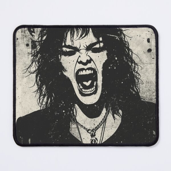Item preview, Screaming Punk Rock Girl Anarchy Grunge Graphic designed and sold by ERODED SELF.