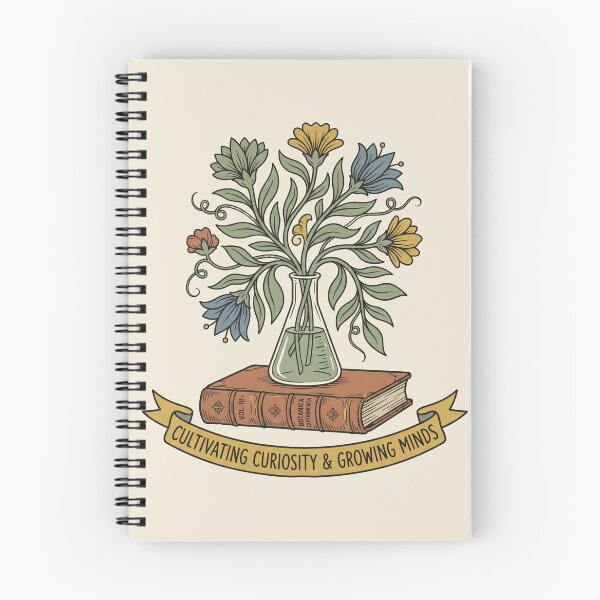 Item preview, Cultivating Curiosity & Growing Minds, Botanical Science Teacher Crest designed and sold by OpenFieldNotes.