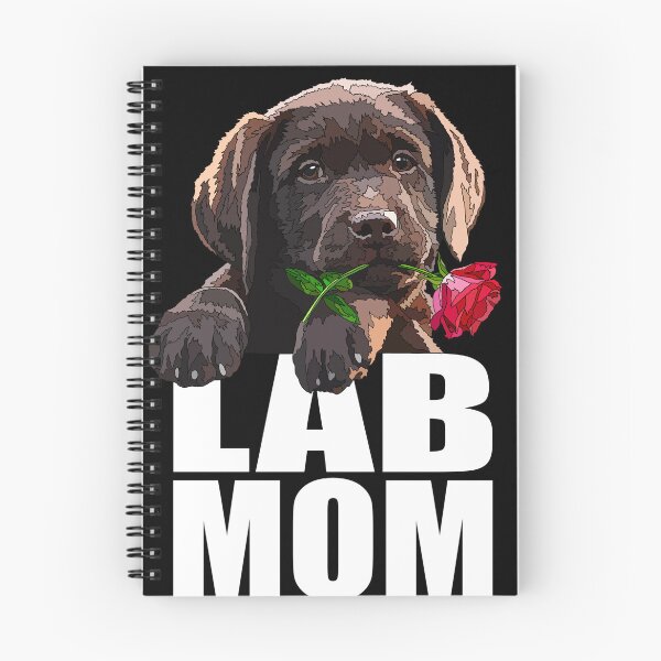 Item preview, Chocolate Labrador Mom Puppy With Rose designed and sold by Just-Arts-4U.