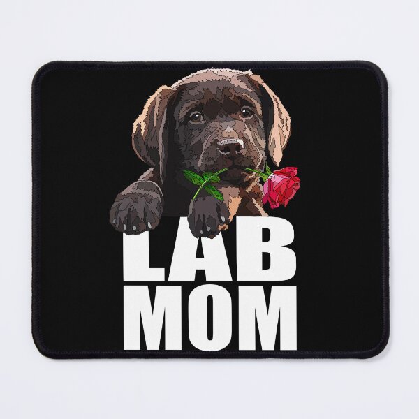 Item preview, Chocolate Labrador Mom Puppy With Rose designed and sold by Just-Arts-4U.