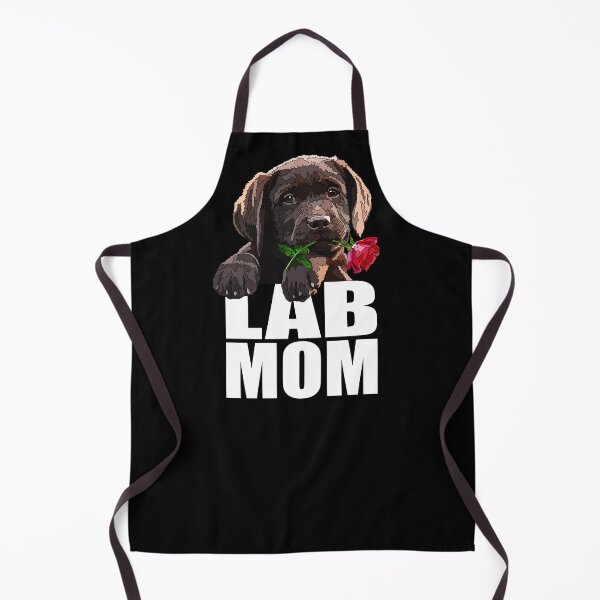 Item preview, Chocolate Labrador Mom Puppy With Rose designed and sold by Just-Arts-4U.