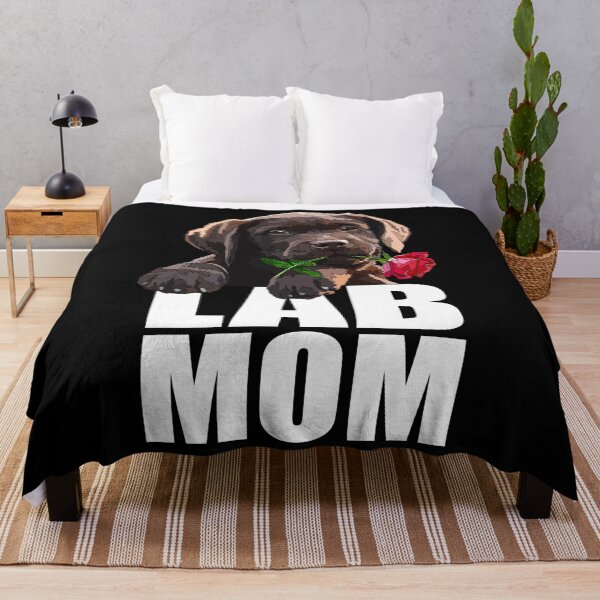 Item preview, Chocolate Labrador Mom Puppy With Rose designed and sold by Just-Arts-4U.