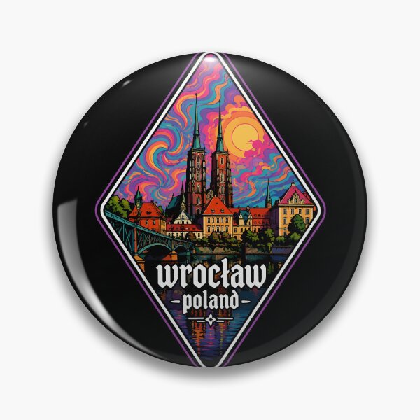Item preview, Wroclaw City Poland Travel Colorful Trippy designed and sold by TomFrontierArt.