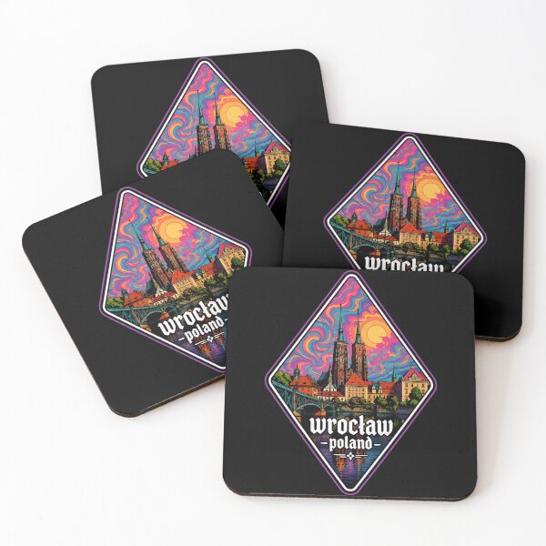 Item preview, Wroclaw City Poland Travel Colorful Trippy designed and sold by TomFrontierArt.