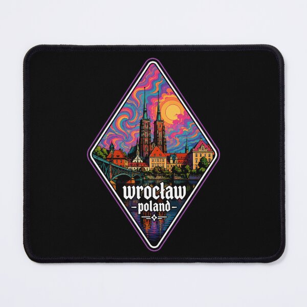 Item preview, Wroclaw City Poland Travel Colorful Trippy designed and sold by TomFrontierArt.