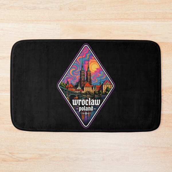 Item preview, Wroclaw City Poland Travel Colorful Trippy designed and sold by TomFrontierArt.