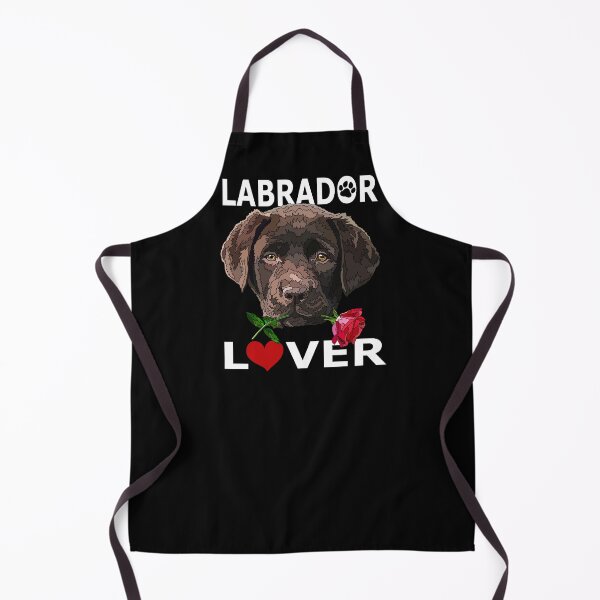 Item preview, Chocolate Labrador Lover Puppy With Rose designed and sold by Just-Arts-4U.