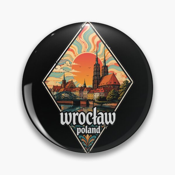 Item preview, Wroclaw City Poland Travel Trippy Vintage designed and sold by TomFrontierArt.