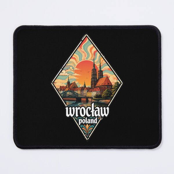 Item preview, Wroclaw City Poland Travel Trippy Vintage designed and sold by TomFrontierArt.