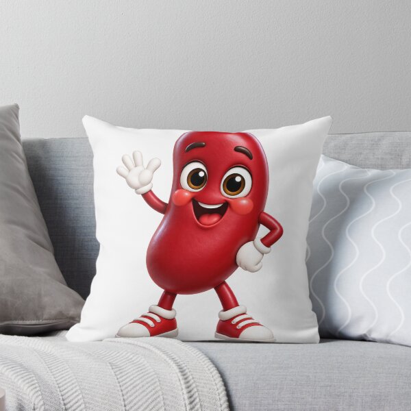 Item preview, Cute Red Bean Character – Fun Healthy Food Mascot designed and sold by GoldenSparkleShop.