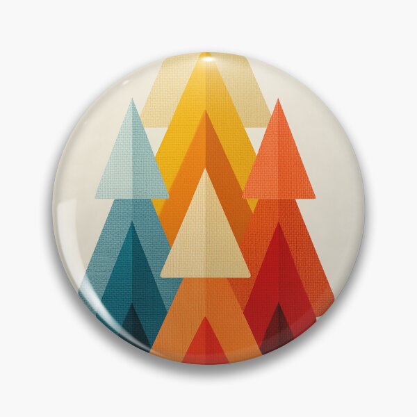 Item preview, Geometric Mid Century Modern Triangle Trees designed and sold by colorful-white.