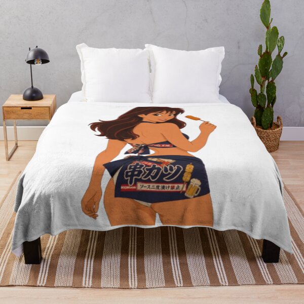 Item preview, Retro Japanese Street Food Pin-Up – Classic Cartoon Girl designed and sold by Hollow Moon Studios..