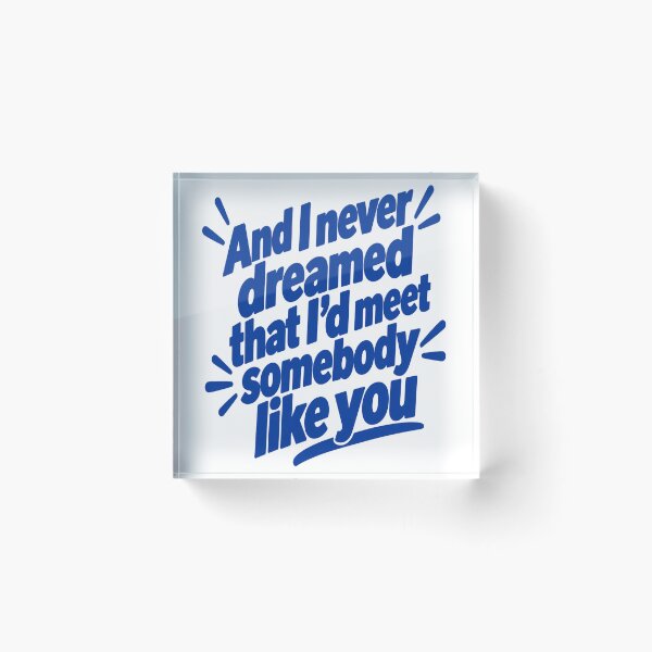 Item preview, And I Never Dreamed – Romantic Retro Typography blue  designed and sold by Strongermind.