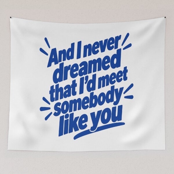 Item preview, And I Never Dreamed – Romantic Retro Typography blue  designed and sold by Strongermind.