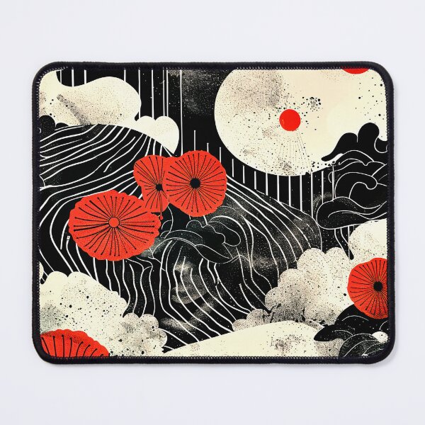 Item preview, Japandi Red, Black, And White Harmony Designs Abstract  designed and sold by DEC02.
