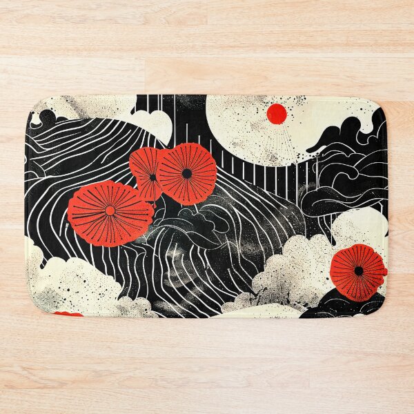 Item preview, Japandi Red, Black, And White Harmony Designs Abstract  designed and sold by DEC02.