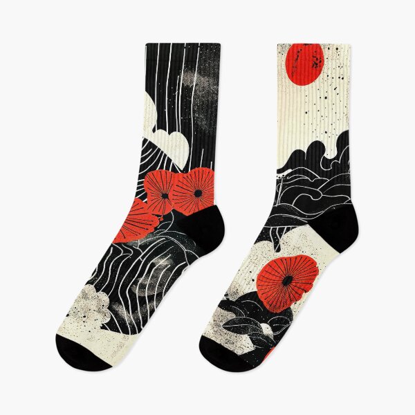 Item preview, Japandi Red, Black, And White Harmony Designs Abstract  designed and sold by DEC02.