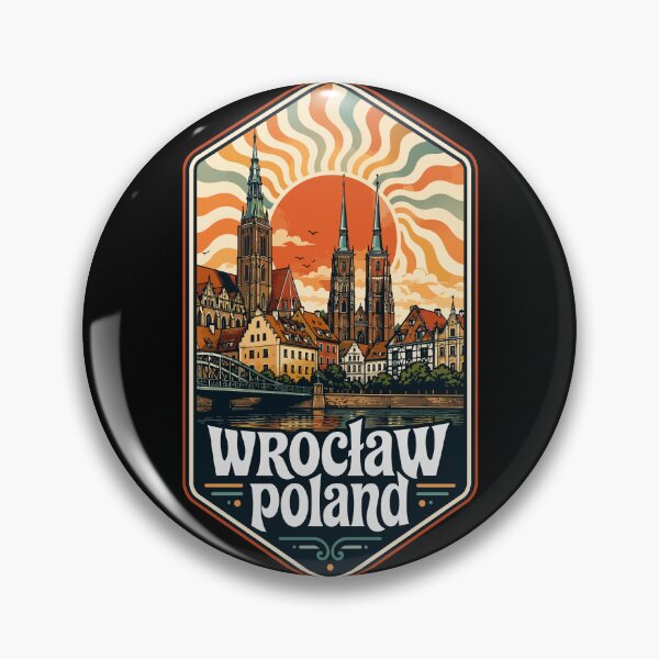 Item preview, Wroclaw City Poland Travel Trippy Art Vintage designed and sold by TomFrontierArt.