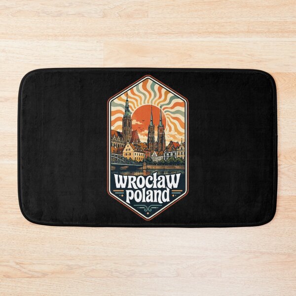 Item preview, Wroclaw City Poland Travel Trippy Art Vintage designed and sold by TomFrontierArt.