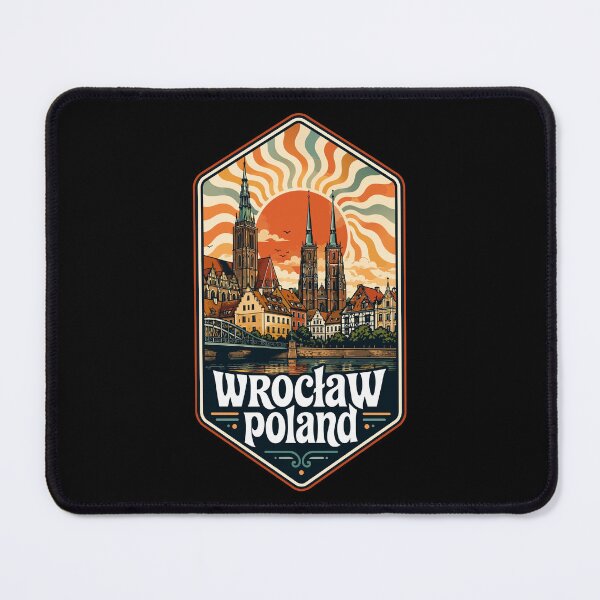 Item preview, Wroclaw City Poland Travel Trippy Art Vintage designed and sold by TomFrontierArt.
