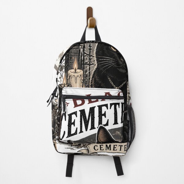 Item preview, BLACK CAT CEMETERY CLUB Cemetery Coven Halloween Vintage Screen Print designed and sold by BernoNickel.