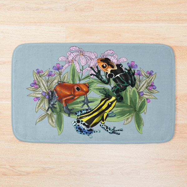 Item preview, Poison Dart Frogs with Toad Lilies and Lungwort designed and sold by JoyHappySpiders.