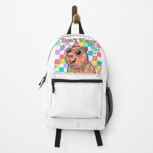 Item preview, Don't Worry Be Capy Retro Dopamine Capybara Cute Meme designed and sold by VibeTherapyArt.