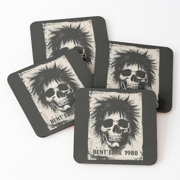Item preview, Bent Edge 1980 Spiky Punk Skull Grunge Art designed and sold by ERODED SELF.