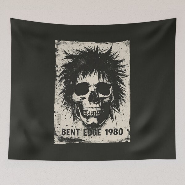 Item preview, Bent Edge 1980 Spiky Punk Skull Grunge Art designed and sold by ERODED SELF.