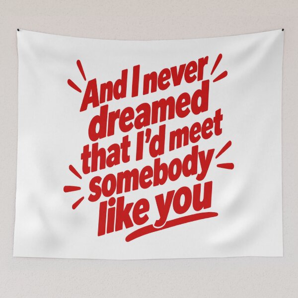Item preview, And I Never Dreamed – Romantic Retro Typography red designed and sold by Strongermind.