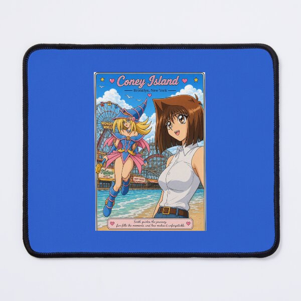 Item preview, Téa & Dark Magician Girl at Coney Island | Anime Fan Art designed and sold by     Crowned Canvas Studio ⭐ .