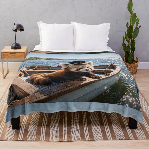 Item preview, Red Panda on a Boat designed and sold by Savannah Gibbs.