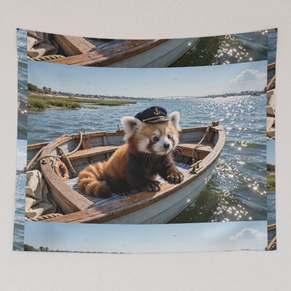Item preview,  Red Panda on a Boat designed and sold by Savannah Gibbs.