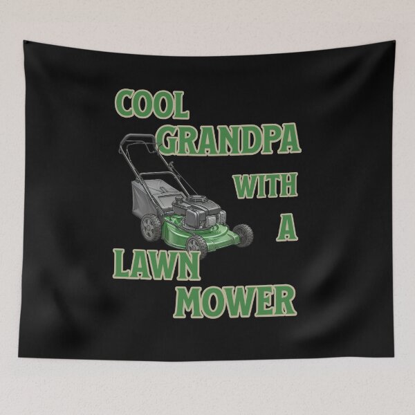 Item preview, Cool grandpa with a lawnmower designed and sold by ReneMM.
