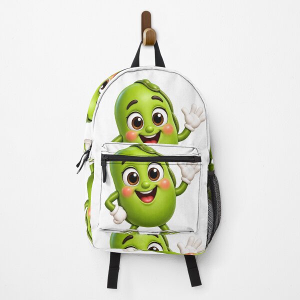 Item preview, Cute Green Pea Character – Funny Healthy Food Mascot designed and sold by GoldenSparkleShop.