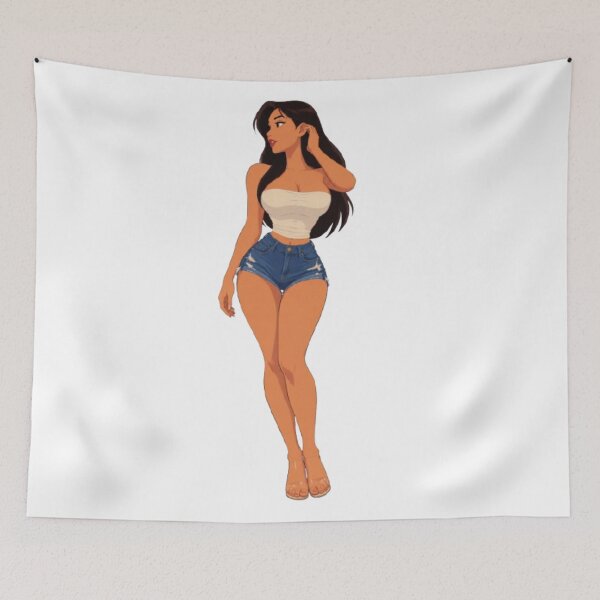 Item preview, Retro Brunette Pin-Up – Classic American Cartoon Glamour designed and sold by  Hollow Moon Studios..