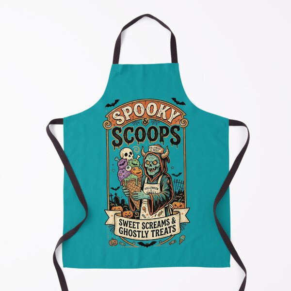 Item preview, Spooky scoops - Sweet screams & ghostly treats - Halloween for ice cream man designed and sold by ParadoxParadox.