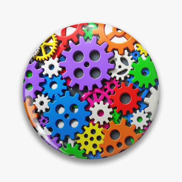 Item preview, Gears in Motion – Colorful Mechanical Engineering Steampunk Wall Art designed and sold by HoMya.