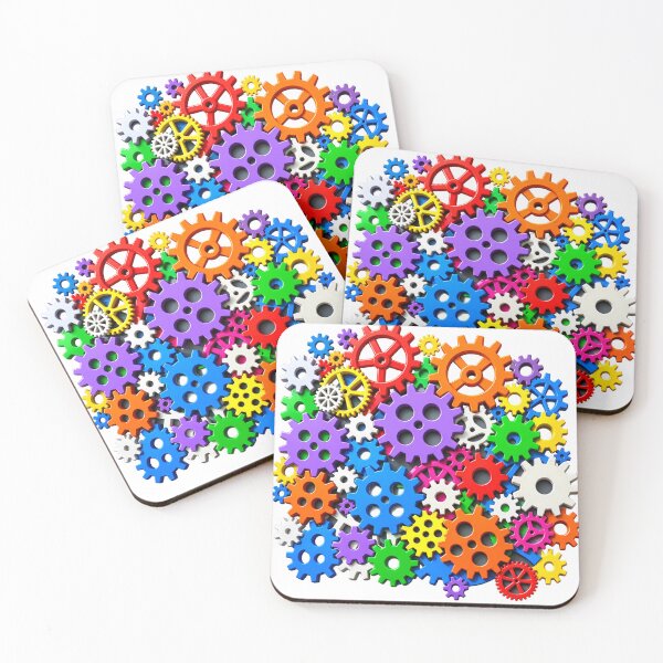 Item preview, Gears in Motion – Colorful Mechanical Engineering Steampunk Wall Art designed and sold by HoMya.