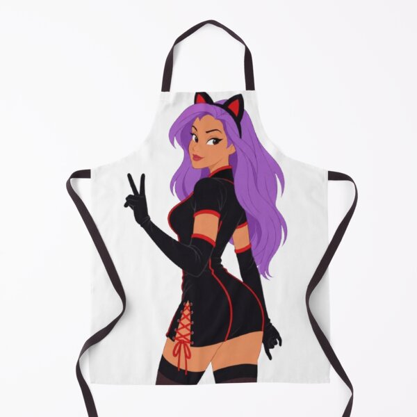 Item preview, Purple Catgirl Pin-Up – Retro Cartoon Glamour designed and sold by  Hollow Moon Studios..
