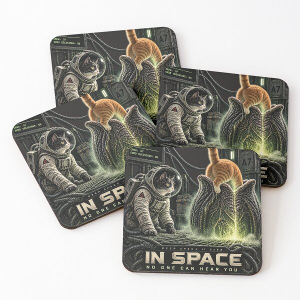 Item preview, IN SPACE, NO ONE CAN HEAR YOU MEOW. designed and sold by Cohaagens Bazaar.