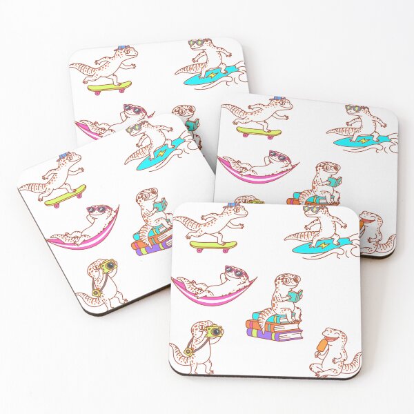 Item preview, Cute Skateboarding Geckos designed and sold by Limuko.
