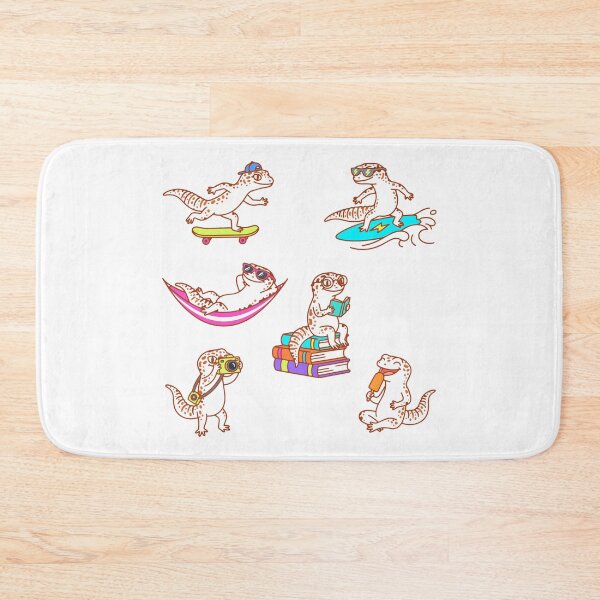 Item preview, Cute Skateboarding Geckos designed and sold by Limuko.