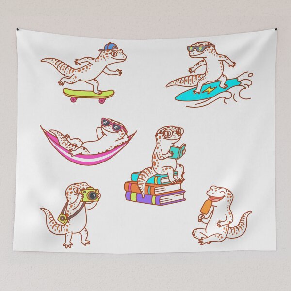 Item preview, Cute Skateboarding Geckos designed and sold by Zoolumi.