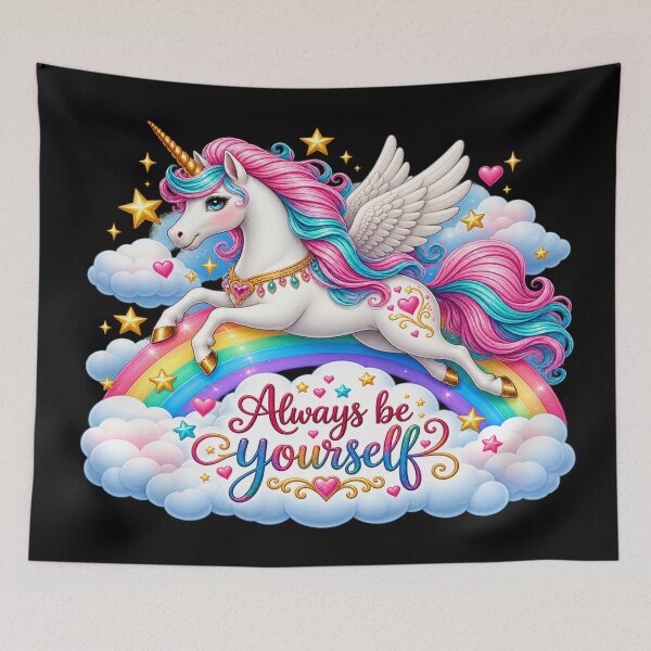 Item preview, Always Be Yourself – Magical Rainbow Pegasus designed and sold by TroviTutto.