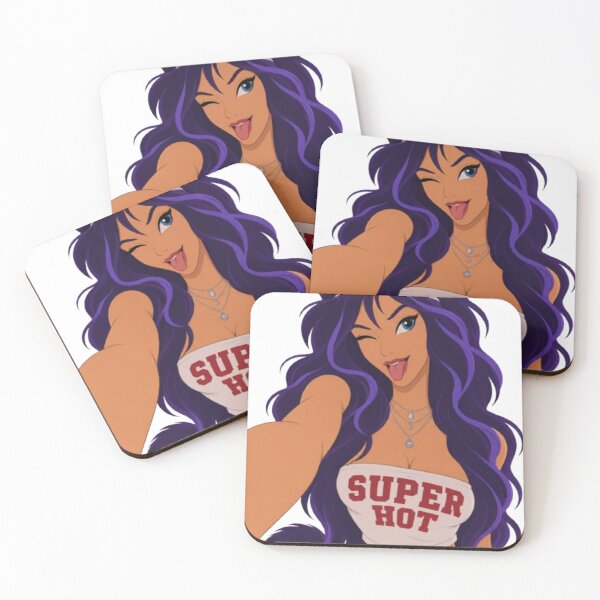 Item preview, Super Hot Purple Catgirl – Retro Cartoon Pin-Up designed and sold by  Hollow Moon Studios..