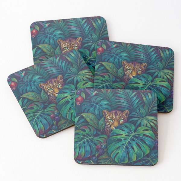 Item preview, Hidden Leopard in Tropical Jungle Leaves Pattern designed and sold by SassyArtistry.