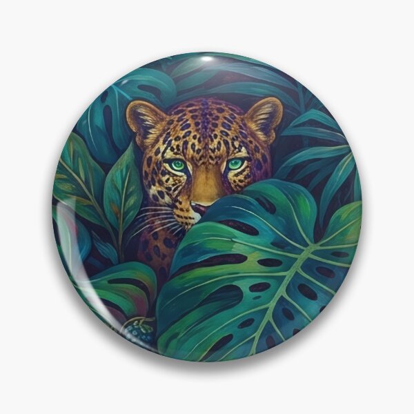 Item preview, Hidden Leopard in Tropical Jungle Leaves Pattern designed and sold by SassyArtistry.