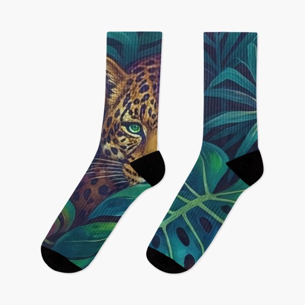 Item preview, Hidden Leopard in Tropical Jungle Leaves Pattern designed and sold by SassyArtistry.