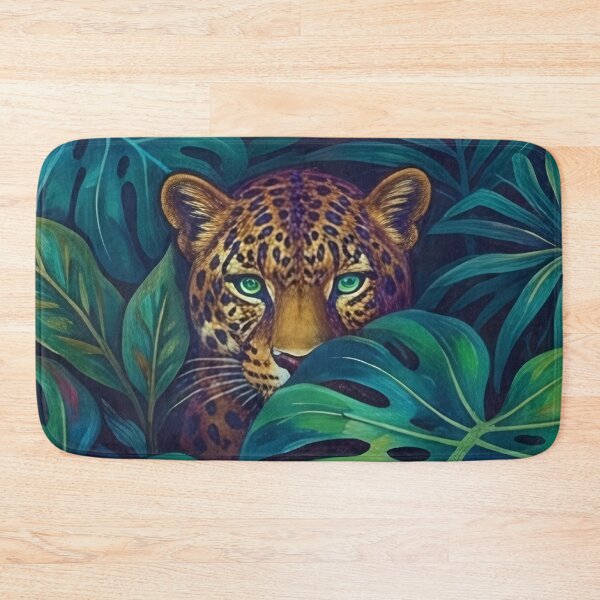 Item preview, Hidden Leopard in Tropical Jungle Leaves Pattern designed and sold by SassyArtistry.